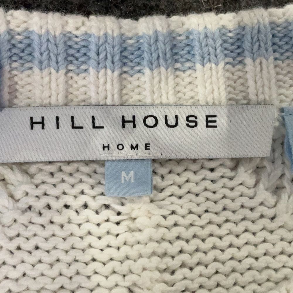 Hill House House Logo Sweater Cotton Chunky Knit Summer Sweater Crew Med - Picture 5 of 8